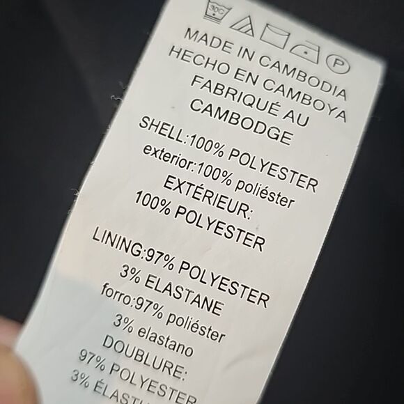 Michael Kors -916 Women's Bomber‎ Jacket Black White Zipper Athleisure XS - Picture 6 of 9